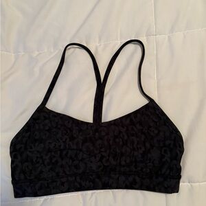 Lululemon Athletica Black Patterned Sports Bra
